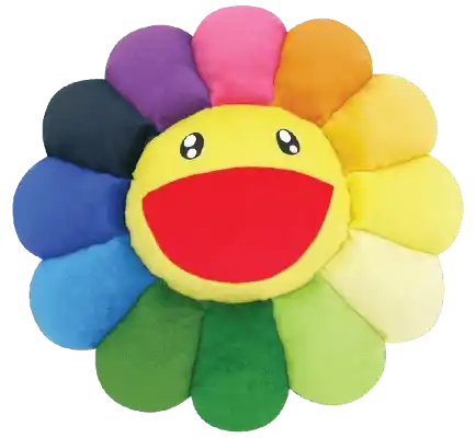 Takashi Murakami Flower Plush 2M - Rainbow/Yellow