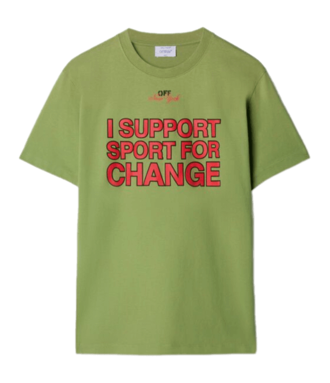 Off-White C/O Ac Milan I Support T-Shirt - Green