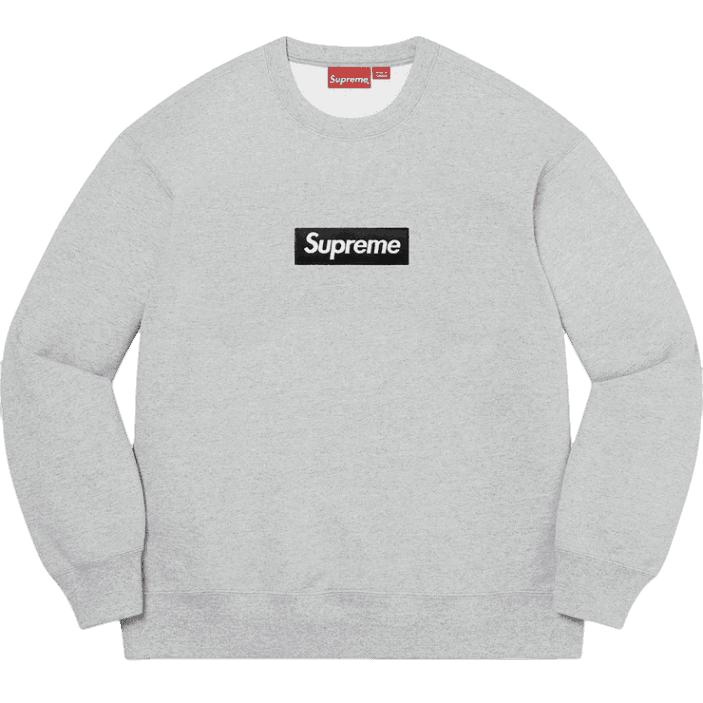 Supreme Box Logo Crewneck (FW22) - Heather Grey