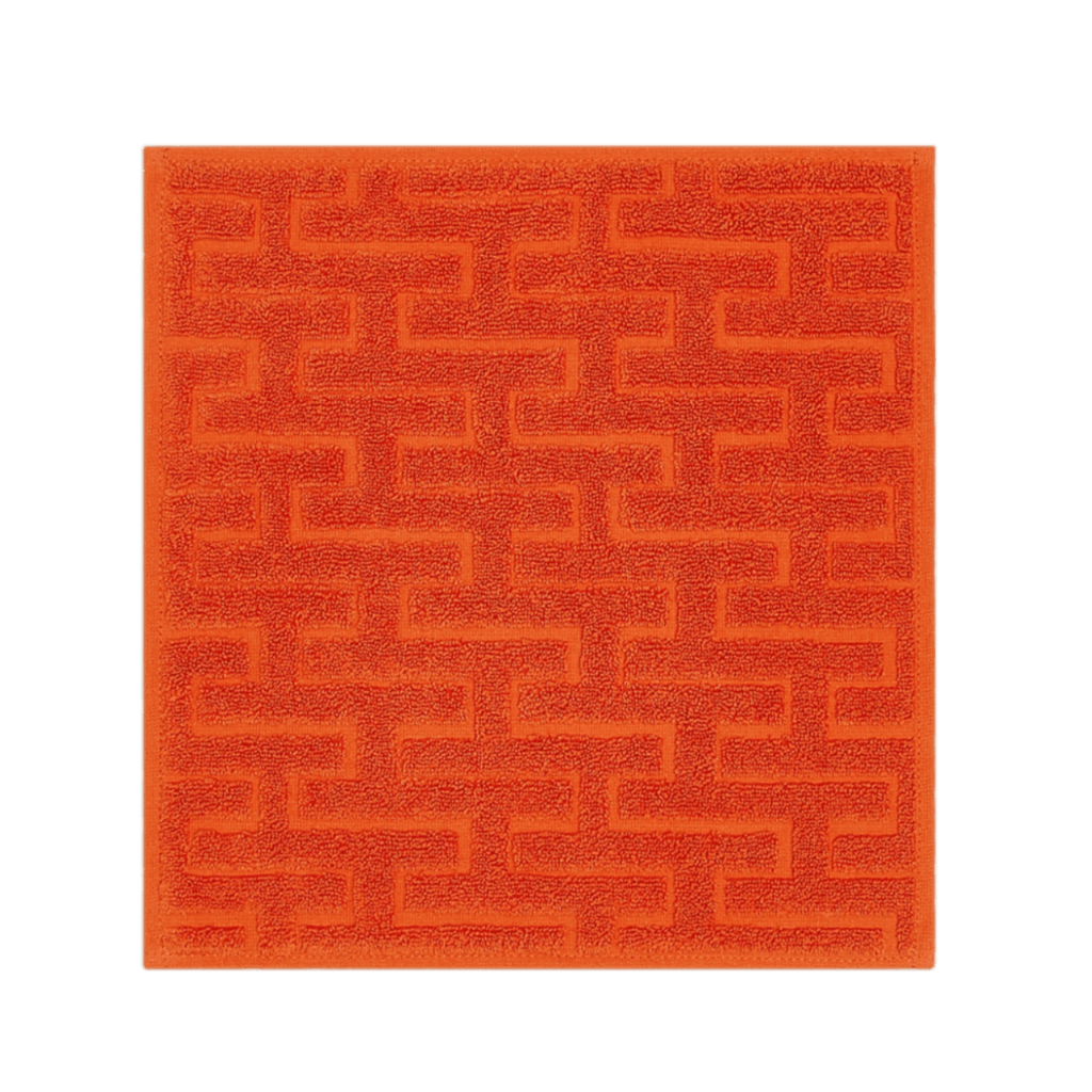 Hermès Stairs Washcloth - Orange Feu