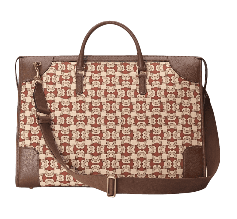Gucci Interlocking G Jacquard Duffle Bag - Beige And Dark Red
