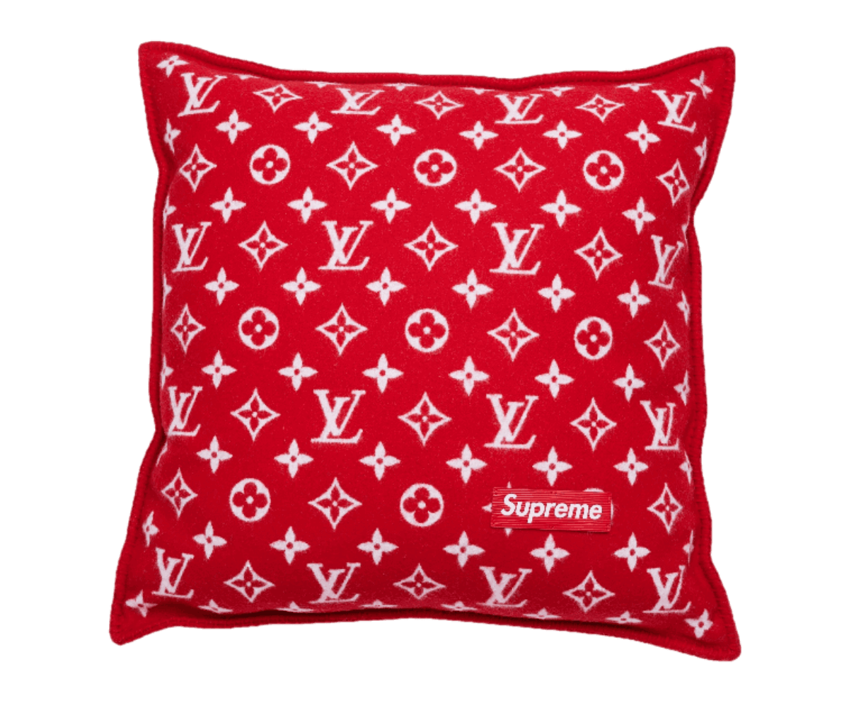 Supreme x Louis Vuitton Monogram Pillow - Red