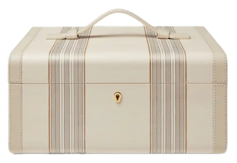Loro Piana Large Intarsia Jewelry Box - Light Cedar/White Snow