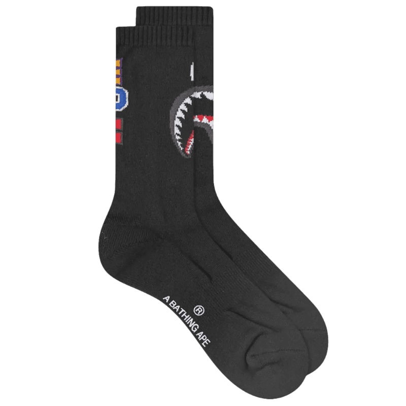 A Bathing Ape Shark Socks - Black