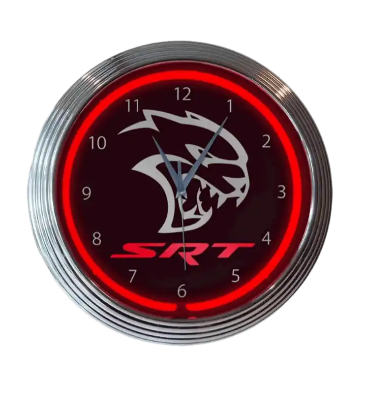 Dodge SRT Hellcat Neon Clock