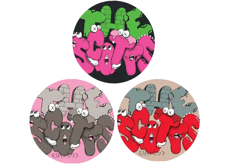 Travis Scott The Scotts KAWS Picture Disc - Black/Pink/Beige Set