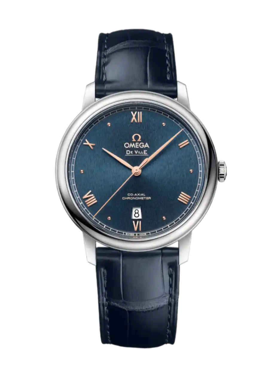 Omega De Ville Prestige Blue Sun-brushed Dial - 39.5mm, Steel