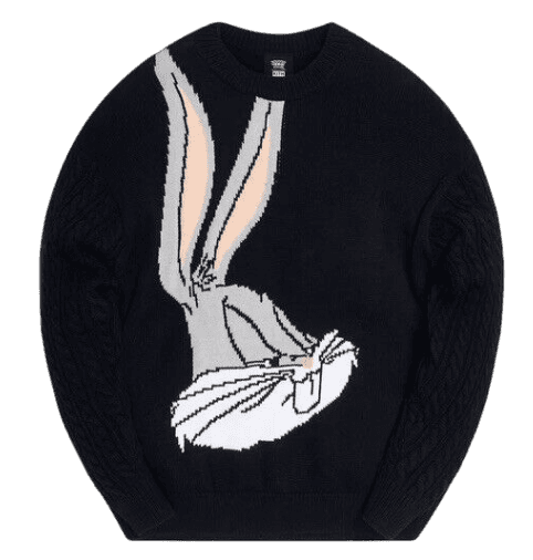Kith x Looney Tunes Bugs Bunny Crewneck Sweater - Black