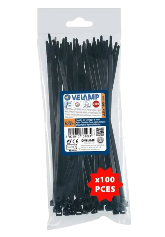 Velamp Kit of 100 Cable Ties