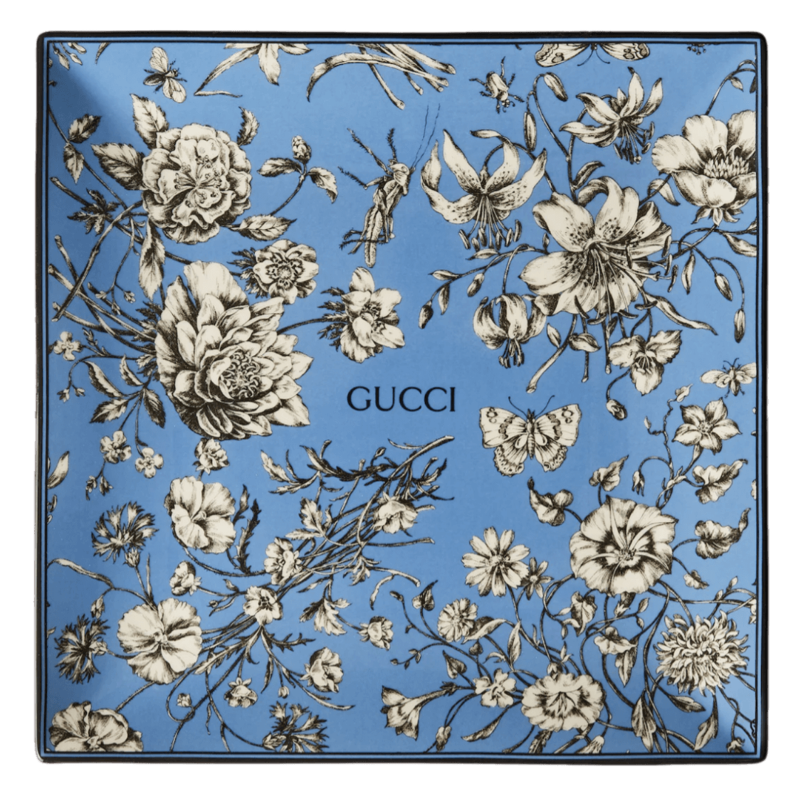 Gucci Flora Sketch Print Large Trinket Tray
