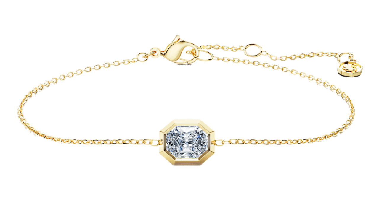 Swarovski Octagon Bracelet - 0.5 ct Lab-grown Diamonds, 14k Yellow Gold