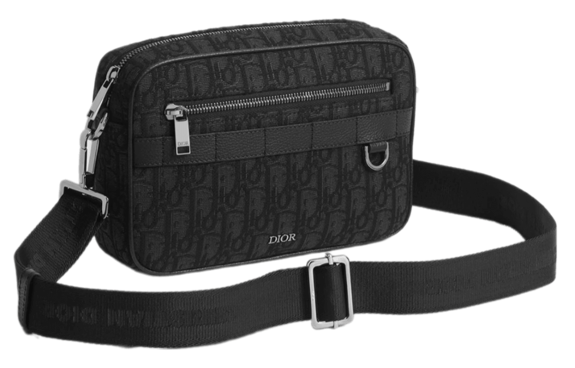 Dior Safari Bag with Strap - Black Dior Oblique Jacquard