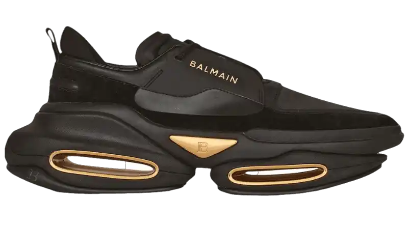 Balmain B-Bold Low-Top - Black Gold