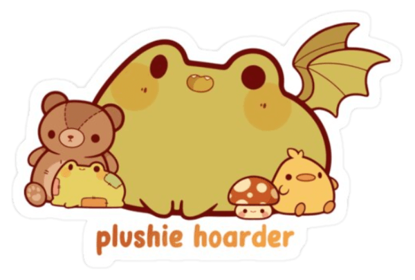 Plushie Hoarder Sticker