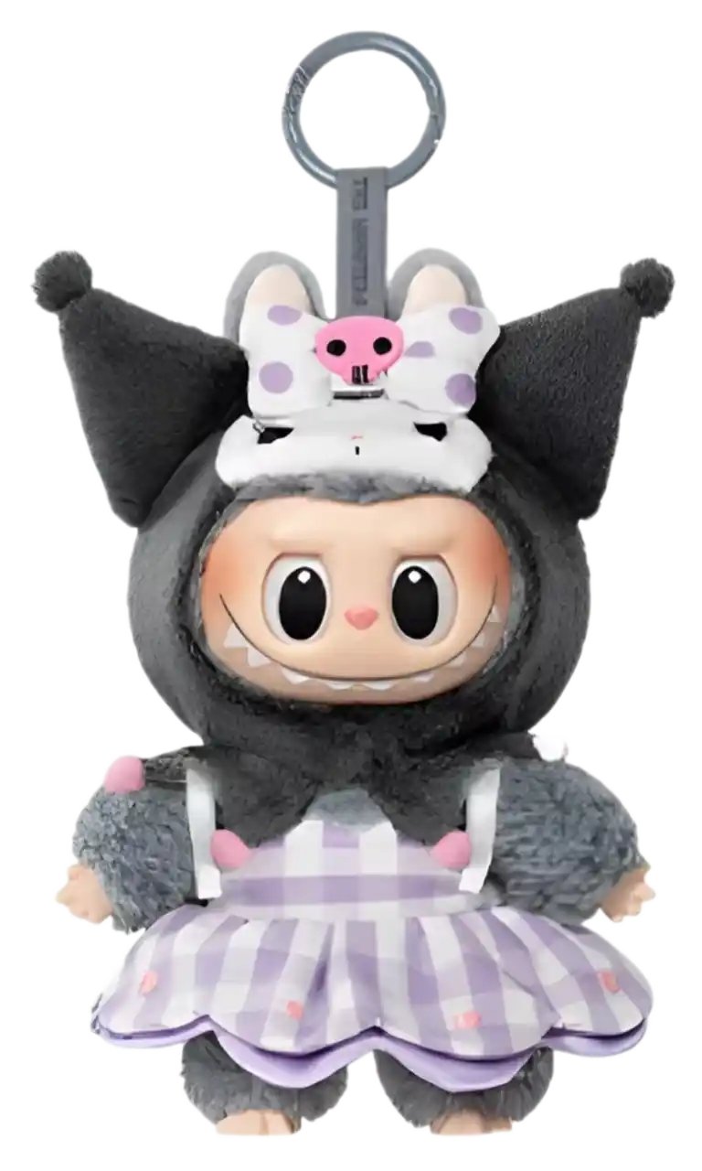 Pop Mart The Monsters Labubu x Hello Kitty and Friends/Sanrio Characters Series Kuromi Vinyl Plush Pendant