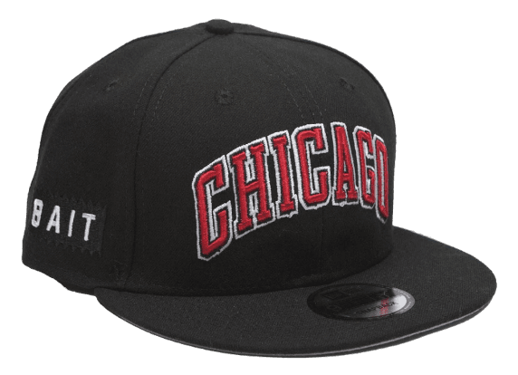 New Era x BAIT Chicago Bulls Alt OTC 9Fifty Snapback Cap - Black