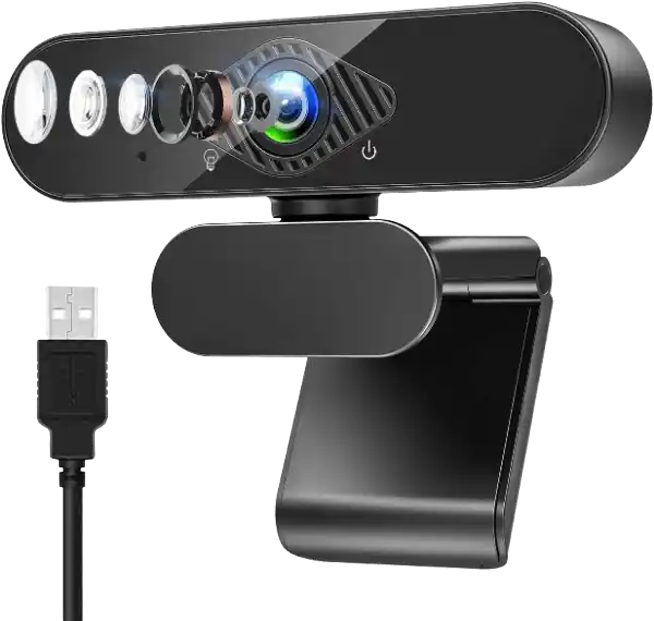 Dancial USB Webcam, 1080P Streaming Webcam with Microphone