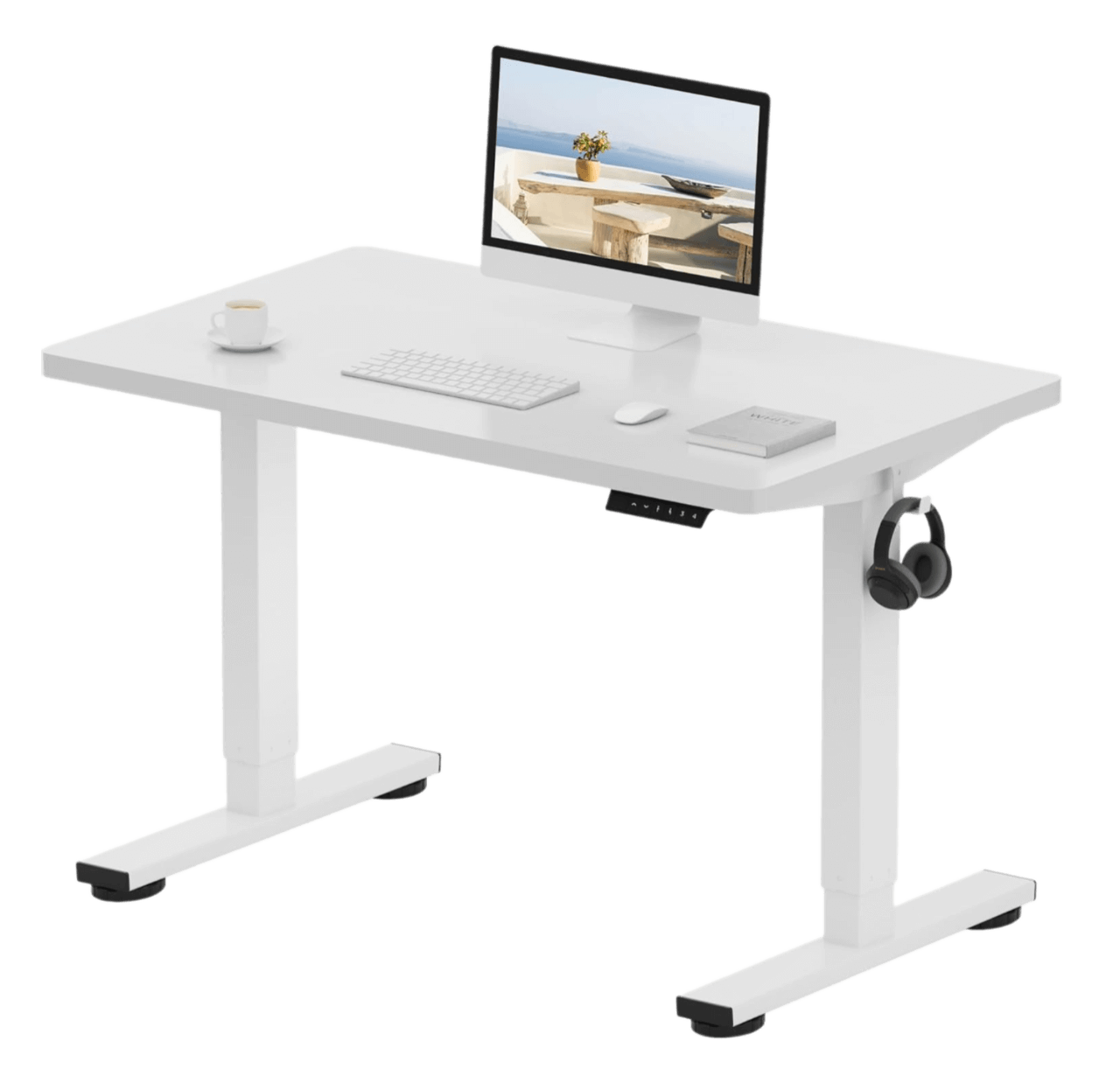 FlexiSpot E1 Plus One Piece Electric Standing Desk - 100cm x 60cm