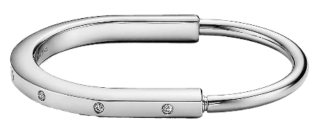 Tiffany Bangle - 18K White Gold With Diamond Accents