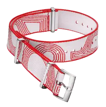 Omega Nato Strap - White and Red
