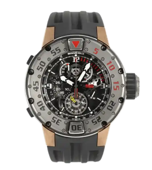 Richard Mille RM025 Manual Winding Tourbillon Chronograph Divers - 49.7mm, Rose Gold (2010)