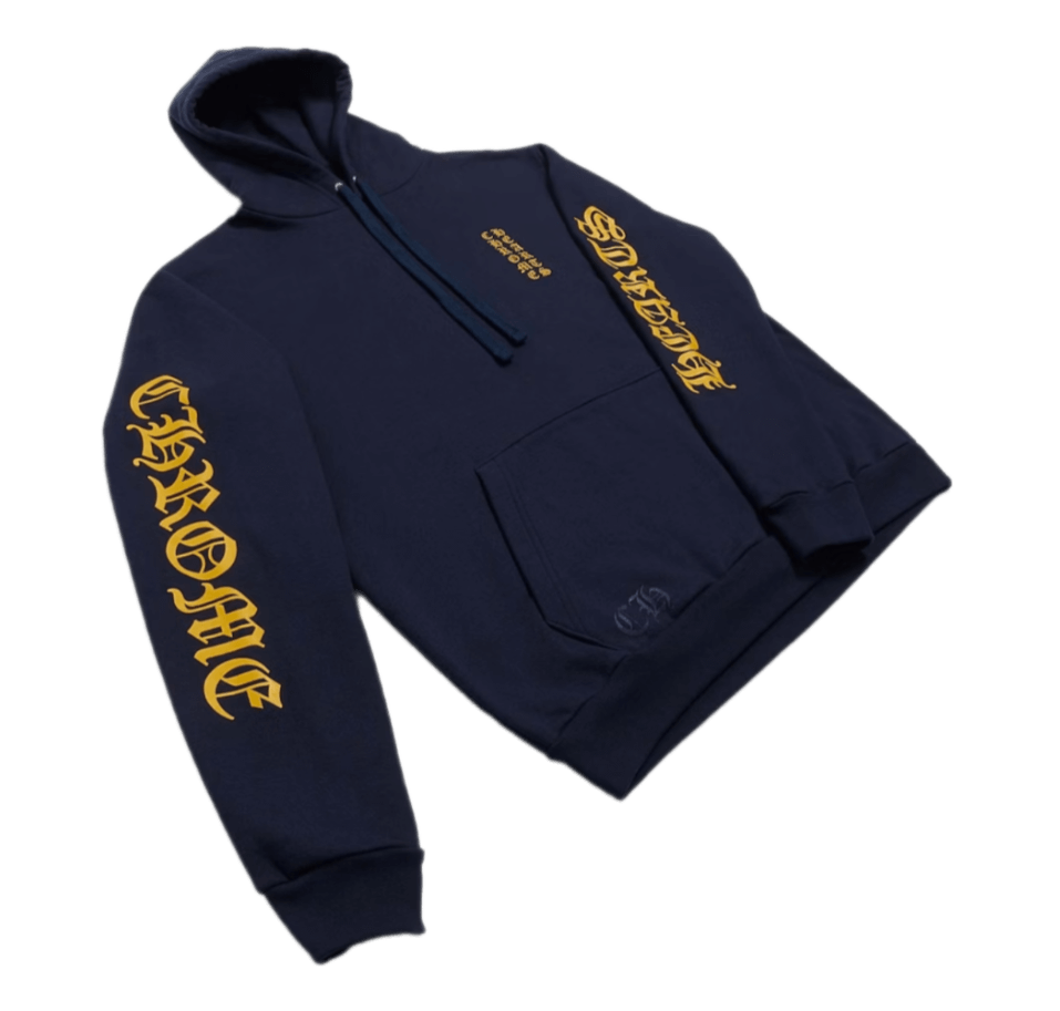 Chrome Hearts Logo Hoodie - Navy