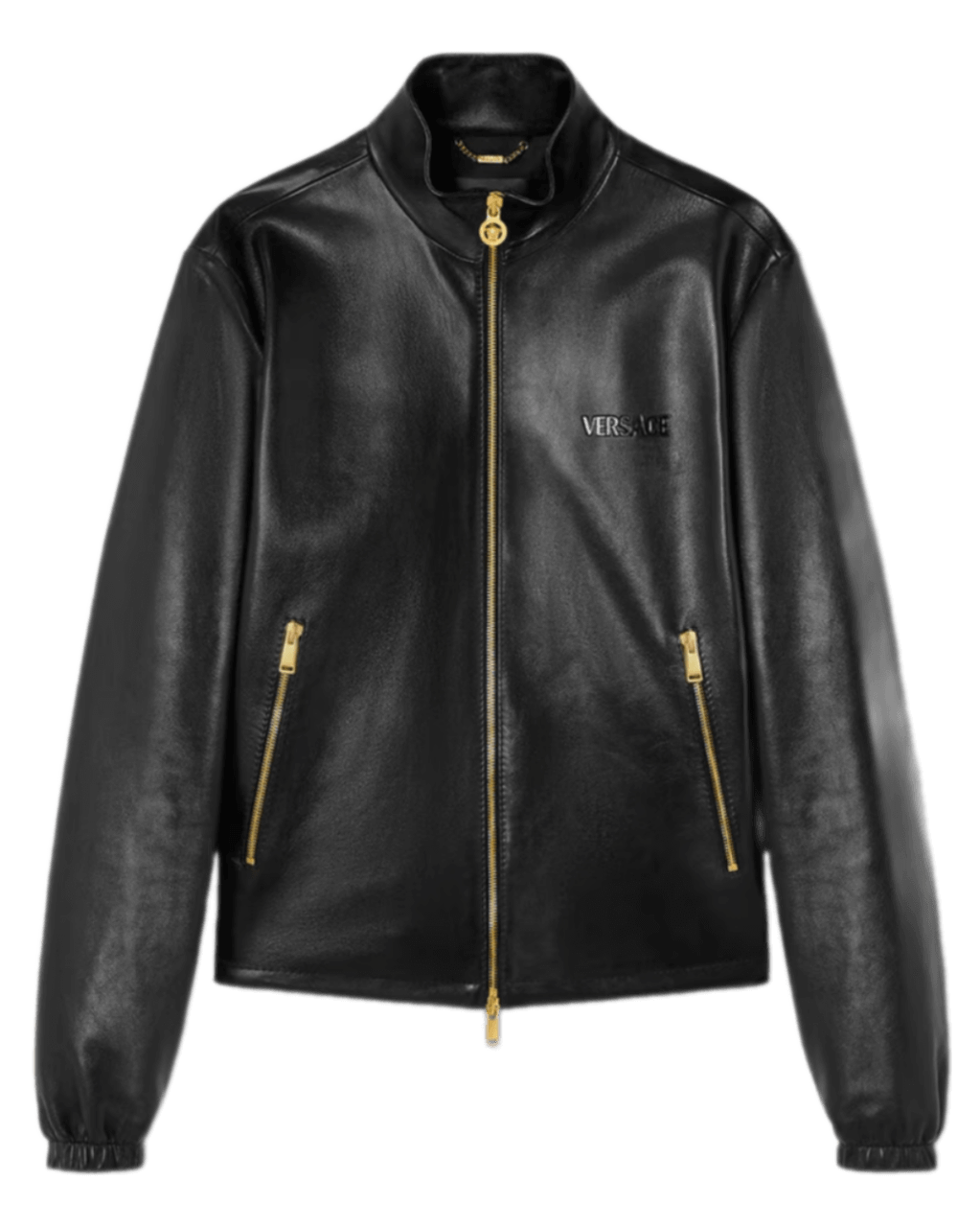 Versace Plongé Leather Jacket - Black