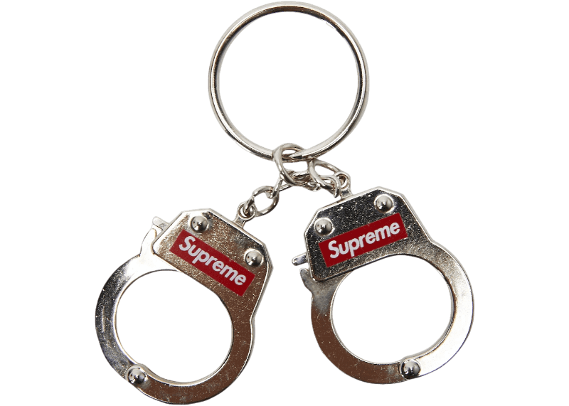 Supreme Handcuffs Keychain - Silver