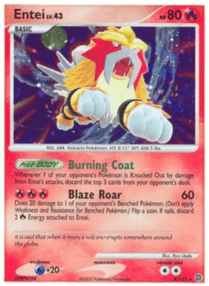 Pokémon Entei (4/132) - Secret Wonders Holofoil