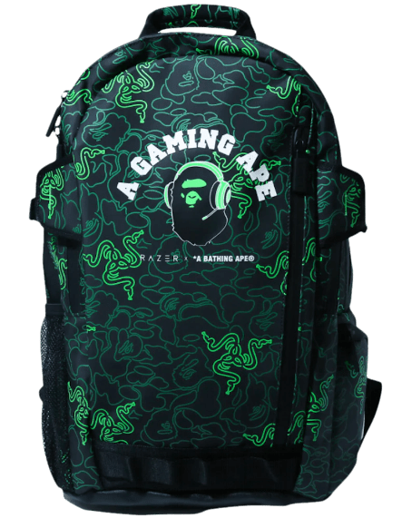 BAPE x Razer A Bathing Ape Neon Camo Backpack - Green