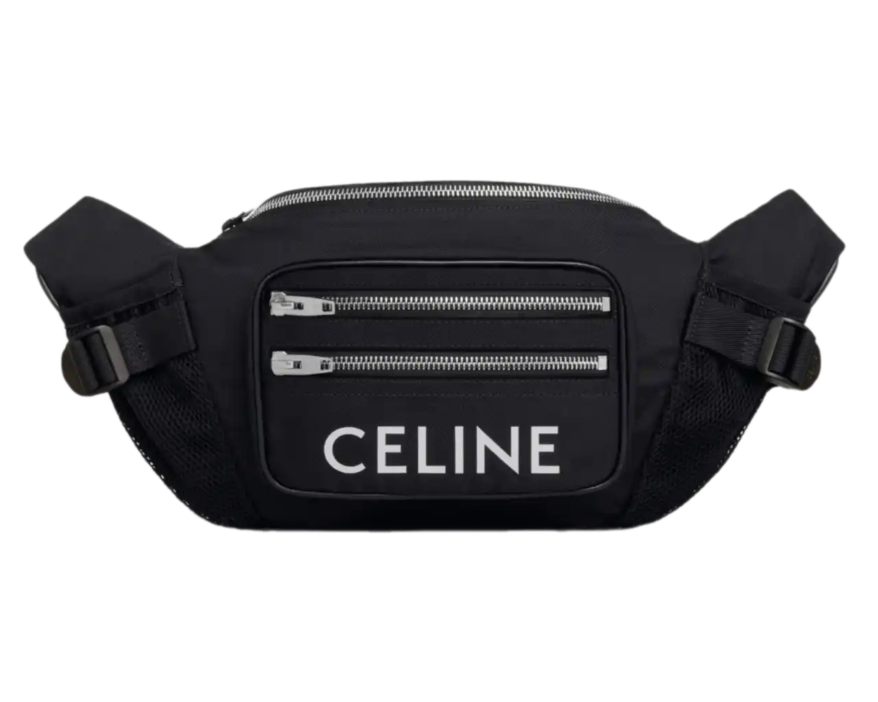 Celine Belt Bag Trekking In Nylon With Celine Print - Black