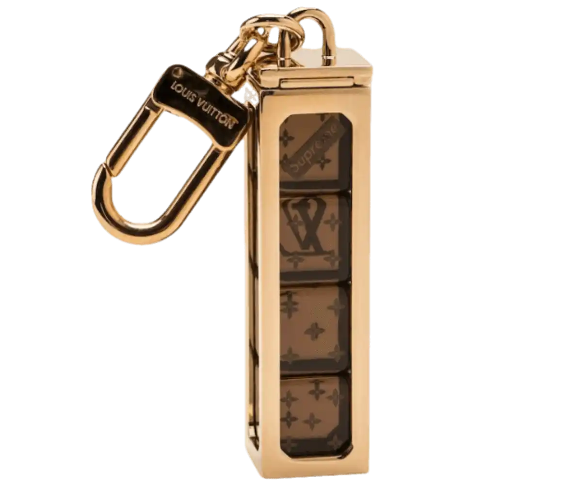 Louis Vuitton x Supreme Dice Key Chain - Brass