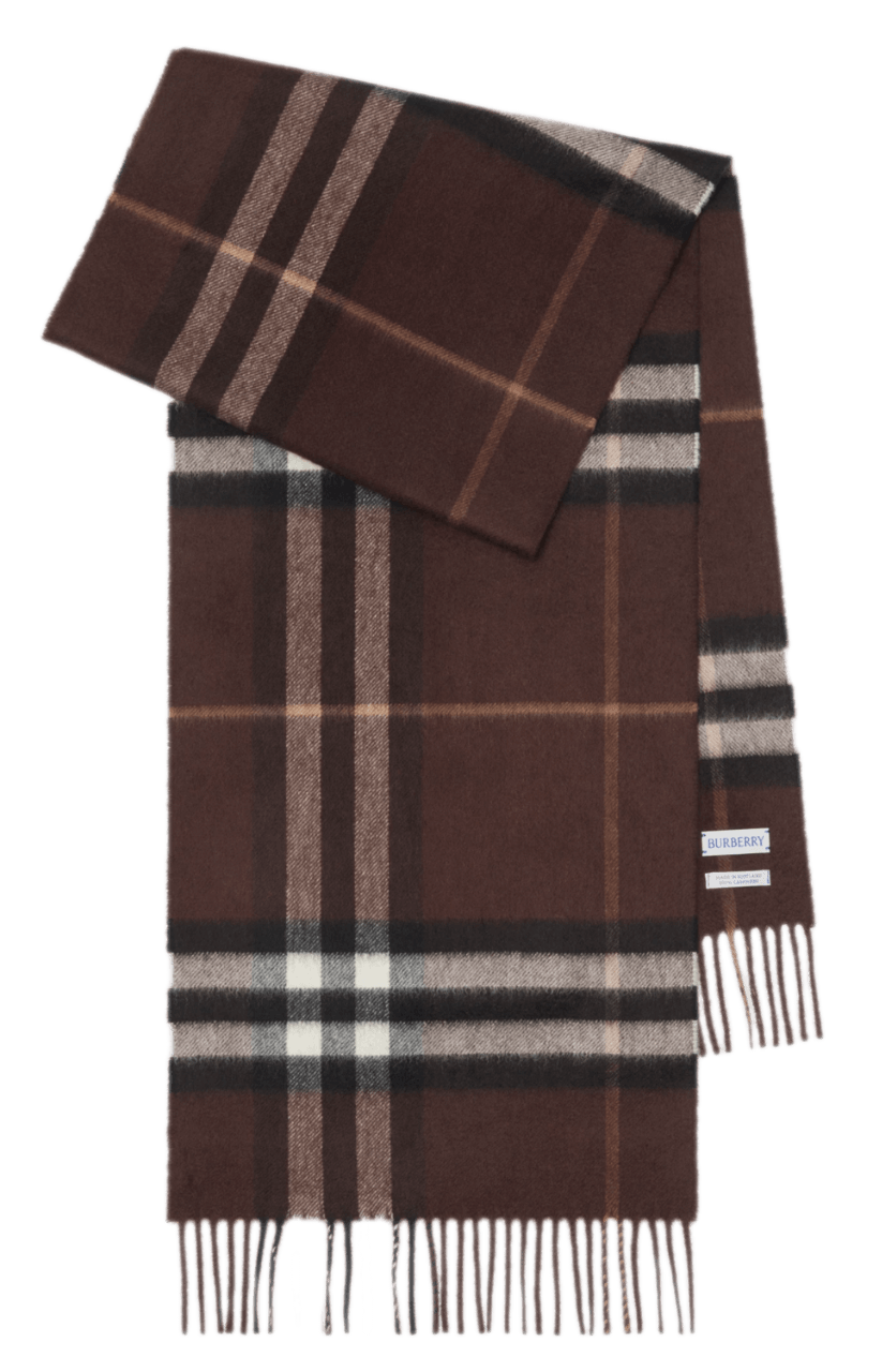 Burberry Check Cashmere Scarf - Treacle