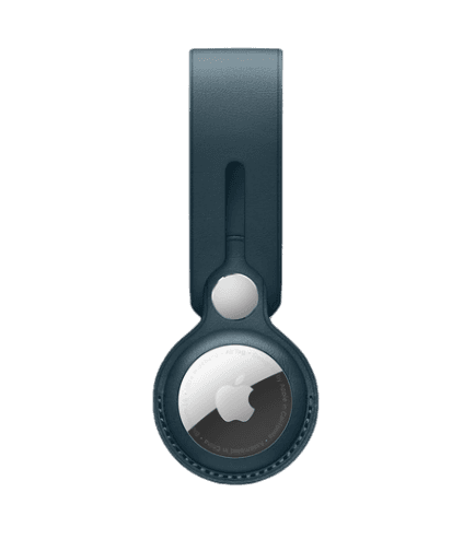 AirTag Leather Loop - Baltic Blue