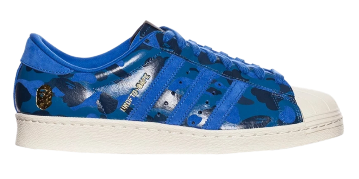adidas Superstar 80s - Undefeated Bape Blue Camo