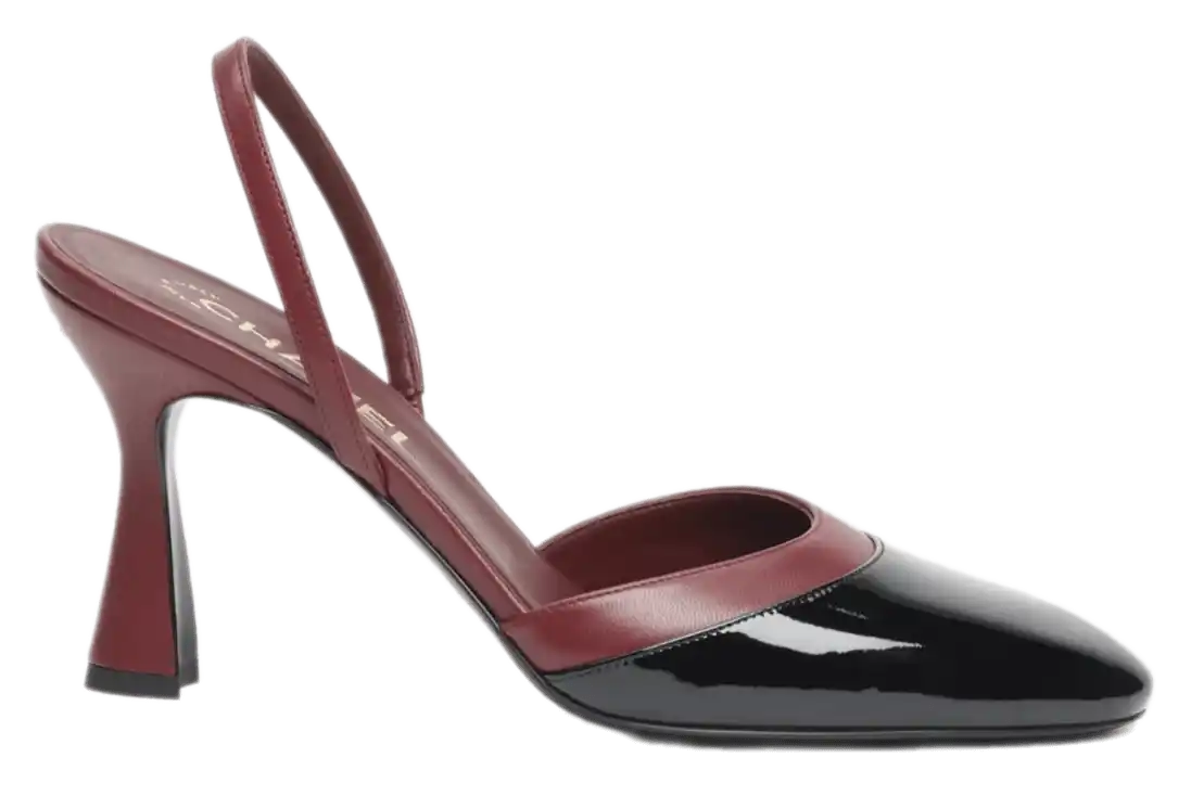 Chanel Slingbacks - Burgundy/Black