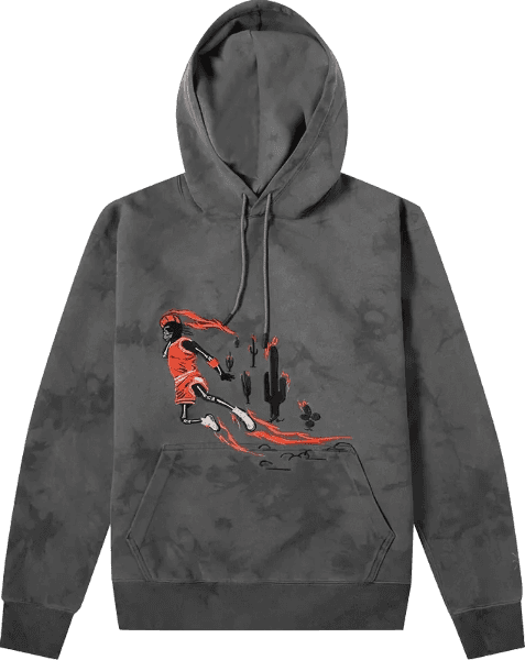 Travis Scott Jordan Washed Suede Hoodie - Grey