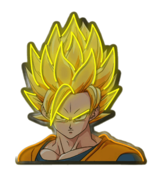 Goku Anime UV Print LED Neon Sign