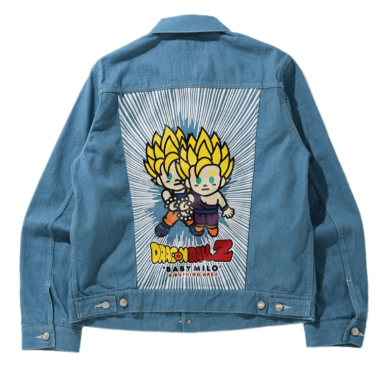 BAPE x Dragon Ball Z Baby Milo Big Ape Head Denim Jacket - Indigo