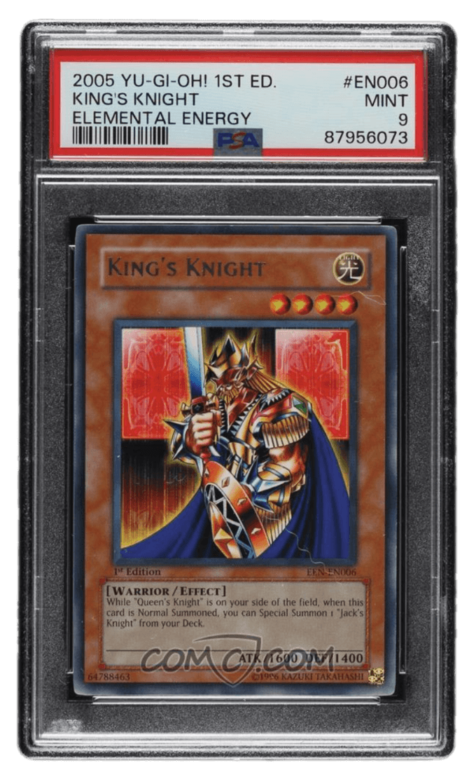 2005 Yu-Gi-Oh! - Elemental Energy- 1st Edition #EEN-EN006 - R - King's Knight PSA 9 MINT