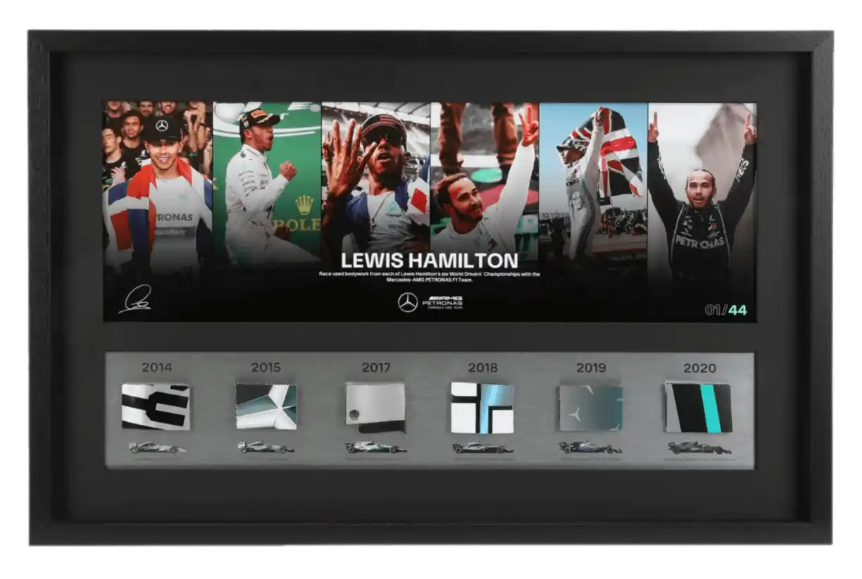 Limited-Edition Lewis Hamilton Six Titles Mercedes-AMG PETRONAS F1 Team Bodywork & Photo