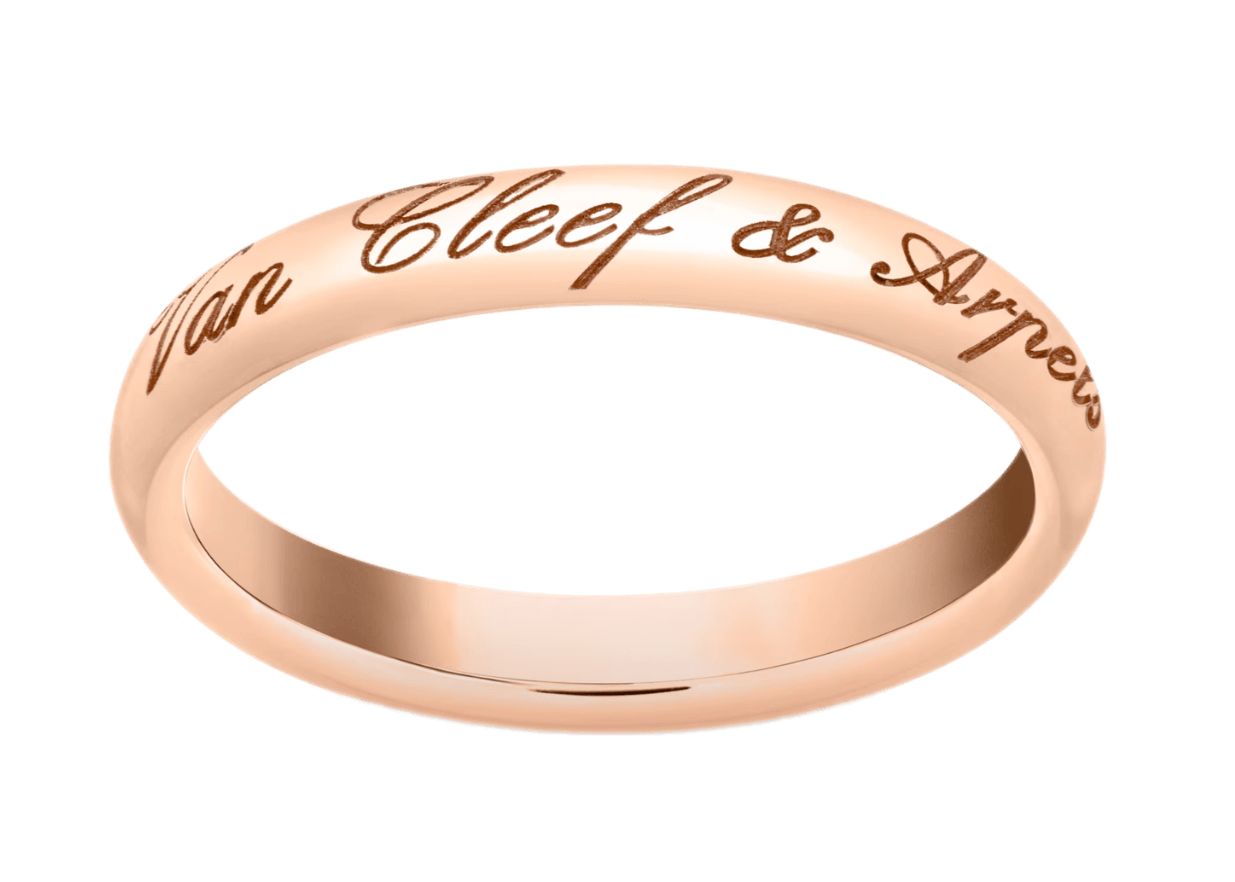 Van Cleef Tendrement Signature Wedding Band - Rose Gold