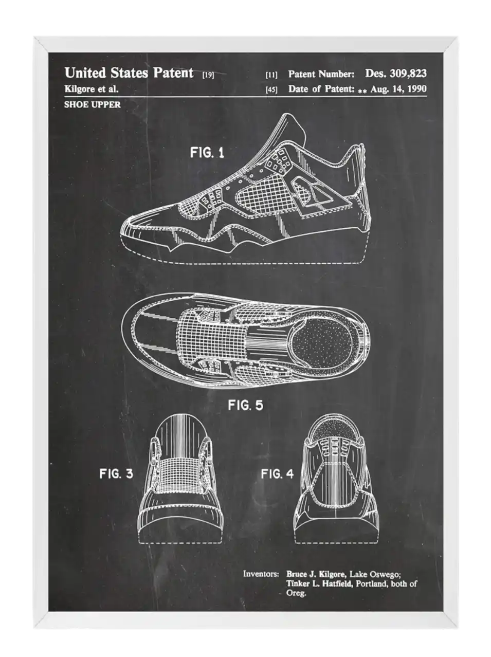 Magic Posters Air Jordan 4 1990 Patent Print