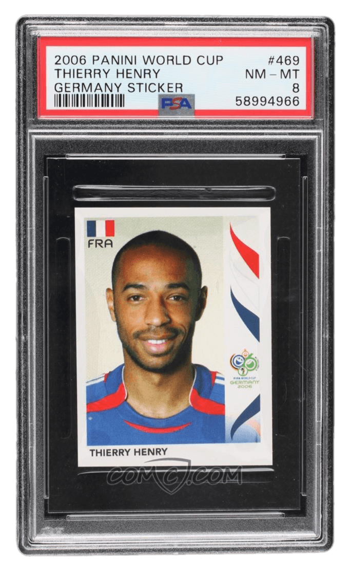 2006 Panini World Cup Album Stickers - #469 - Thierry Henry PSA 8