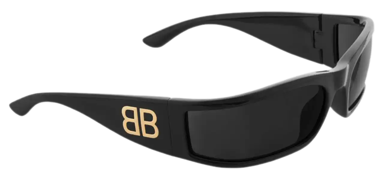 Balenciaga Sunset Rectangle Sunglasses - Black