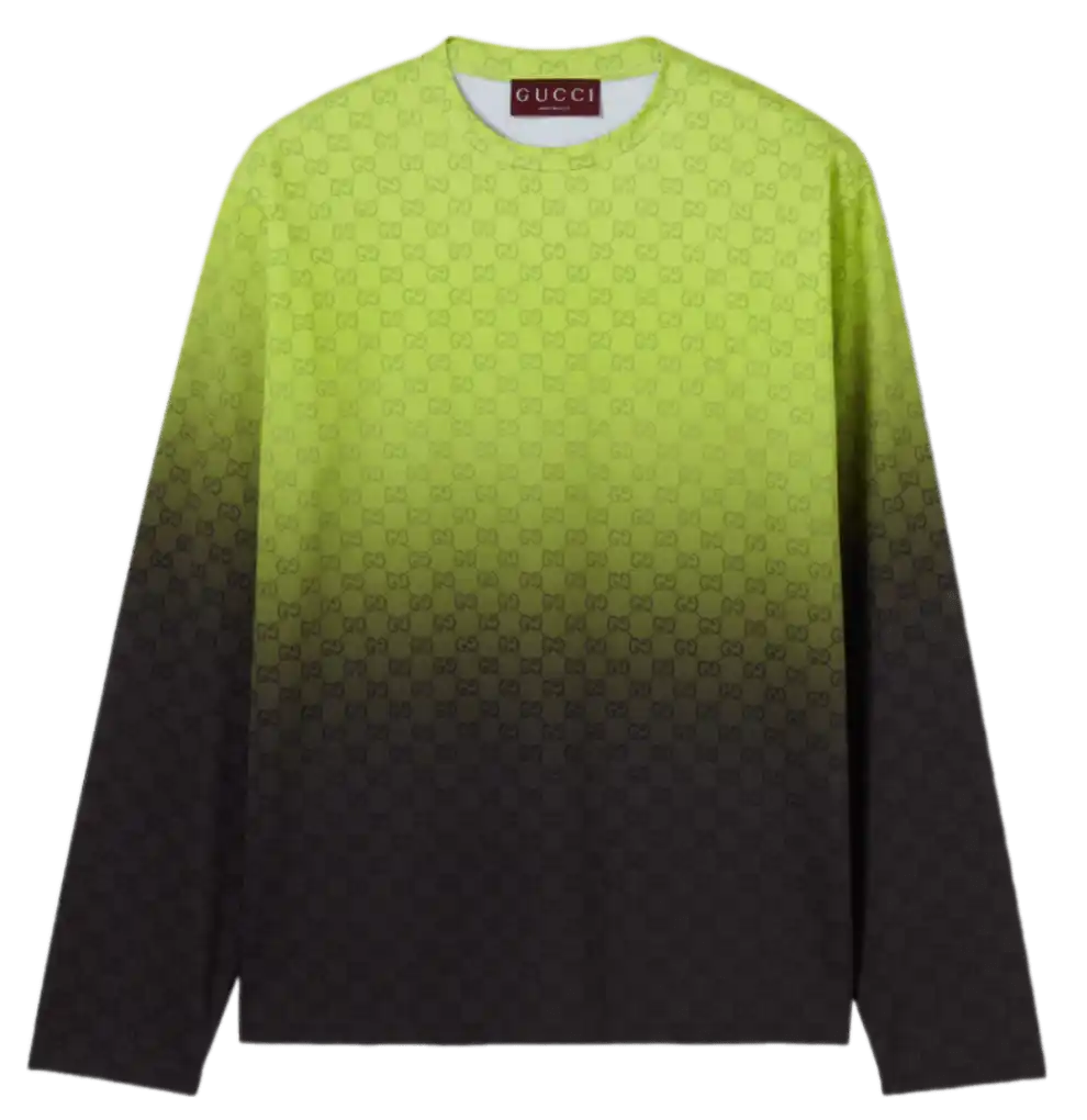 Gucci Printed Technical Cotton Jersey T-shirt - Lime/Black