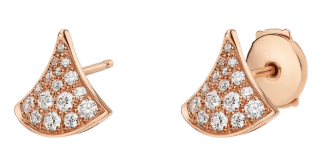 Bvlgari Divas’ Dream With Pavé Diamonds Earrings - Rose Gold
