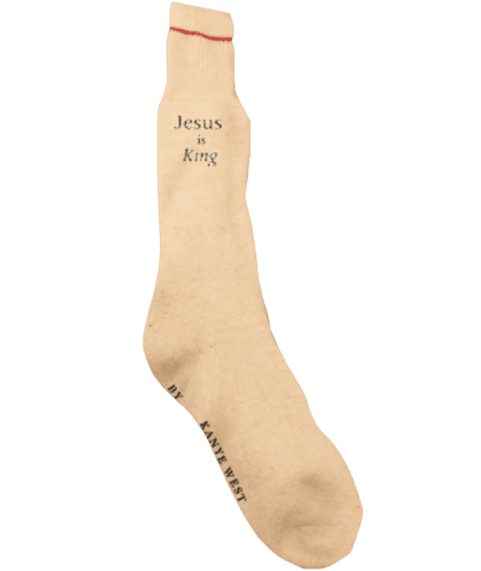 Kanye West Jesus Is King Socks - Natural