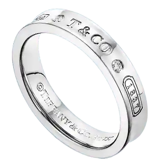 Tiffany Ring - 18K White Gold With Diamonds