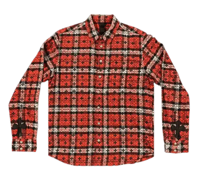 Chrome Hearts Monogram Cross Flannel - Red/Plaid